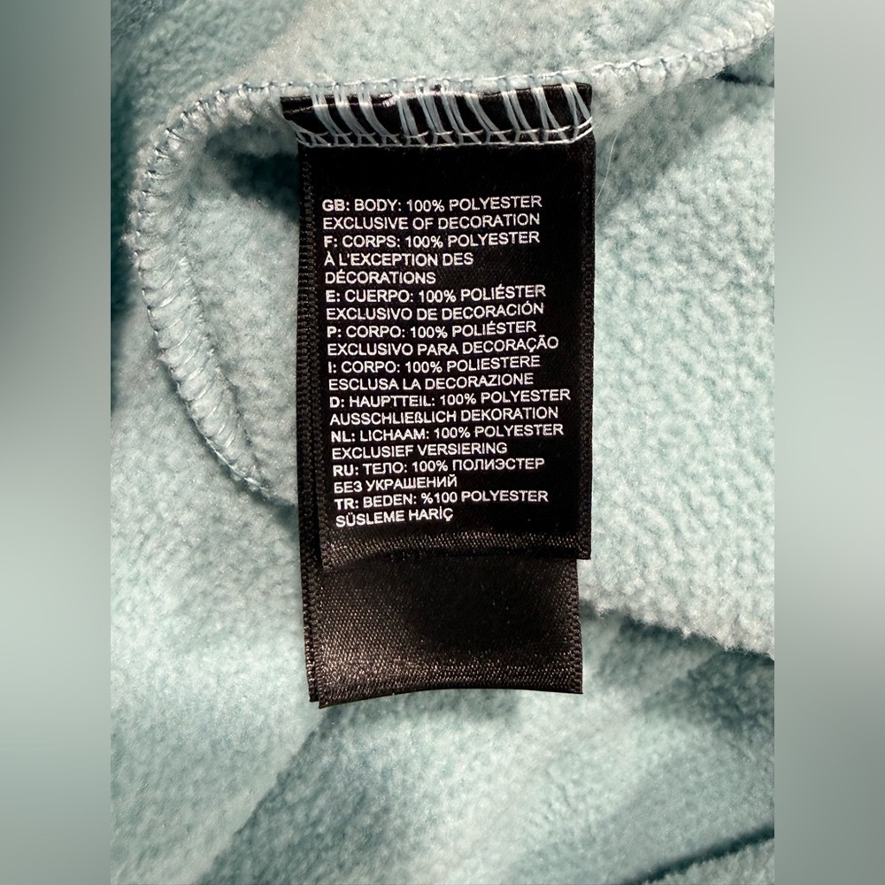 The North Face Mens Medium Quarter Zip Pullover Blue Lightweight Fleece - Picture 5 of 5